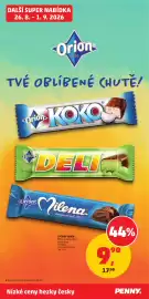 Penny Market leták týden 35 Strana 34: Tyčinky Orion Milena, Koko, Deli €9,90