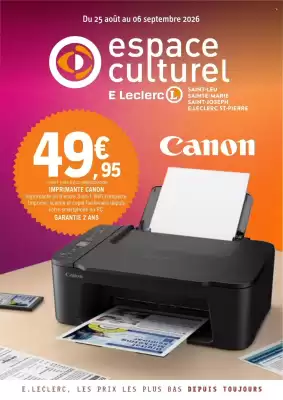 E.Leclerc Espace Culturel (valable jusqu'au 6-09)