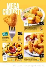 Catalogue Thiriet page 4: Onion rings €2,99, Sticks de maïs croustillants €3,30