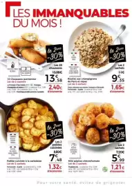 Catalogue Thiriet page 8: Risotto aux champignons de Paris et cèpes €9,35, Mini pépites chèvre/tomate €5,99