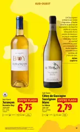Catalogue Lidl | Foire aux Vins page 27: Côtes de gascogne sauvignon blanc le heron €2,79, Flash - jurançon €6,75