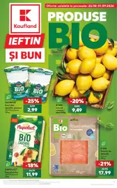 Catalog Kaufland săptămâna 35 Pagină 1: OLYMPUS Iaurt bio specific grecesc €2,99, K-BIO Somon de Atlantic afumat 100 g €17,99