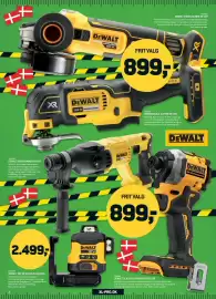 XL-BYG tilbudsavis Side 3: DeWalt vinkelsliber xr 18v €899,00, DeWalt 18V XR slagskruetrækker €899,00