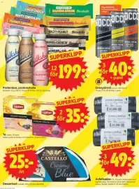 ICA Supermarket reklamblad vecka 35 Sida 4: Barebells proteinbar, proteinshake €199,00, Lipton black tea €35,00