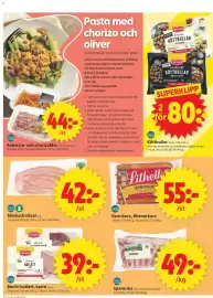 ICA Supermarket reklamblad vecka 35 Sida 6: Skinkschnitzel €42,00, Spareribs €49,00