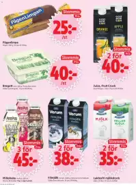 ICA Supermarket reklamblad vecka 35 Sida 8: Pågenlimpa €25,00, Bregott Normalsaltat €40,00