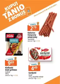 E.Leclerc gazetka Strona 16: Kiełbaski białe grillowe Cedrob Duda €9,69, Sardynki Graal w sosie pomidorowym €4,49