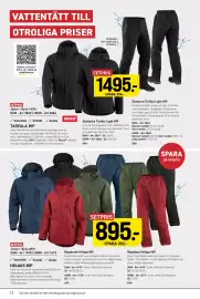 Engelsons katalog vecka 35 Sida 12: Helags wp jacka och byxa €895,00, Tarfala WP €1.495,00