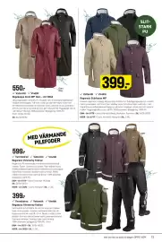 Engelsons katalog vecka 35 Sida 13: Regnrock Skärhamn WP €399,00, Regnkappa Alvik WP Dam €550,00