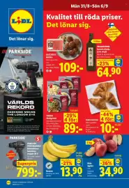 Lidl reklamblad vecka 36 Sida 1: PRIMADONNA Spansk olivolja extra virgin €64,90, Butcher's Nötfärs €109,00