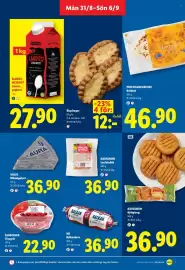 Lidl reklamblad vecka 36 Sida 13: Valio Blåmögelost €36,90, HK Balkankorv €36,90