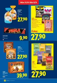 Lidl reklamblad vecka 36 Sida 14: Fazer Jaffa apelsin €39,90, FAZER Godis, snacks €27,90