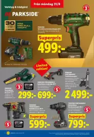 Lidl reklamblad vecka 36 Sida 16: PARKSIDE PERFORMANCE Kombihammare 20 V €599,00