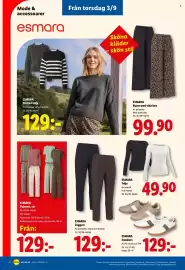 Lidl reklamblad vecka 36 Sida 23: Esmara tröja €49,90, Esmara sneakers €129,00