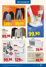 Lidl reklamblad vecka 36 Sida 25: Crelando Sytillbehörs låda €79,90, Esmara ribbstickad tröja €99,90