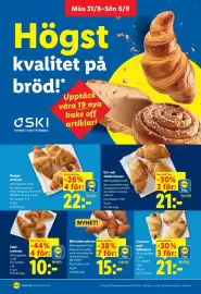Lidl reklamblad vecka 36 Sida 4: Nougat-croissant €22,00, Croissant med kalkonkorv €21,00