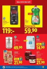 Lidl reklamblad vecka 36 Sida 7: Yes Diskmedel Platinum €59,90, BELLAROM Espresso superiore €119,00