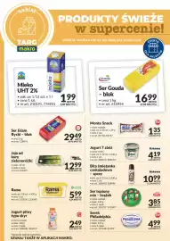 Makro gazetka tydzień 35 Strona 1: Jogurt pitny typu skyr Fine Life €2,61, Serek twarogowy Philadelphia €5,24