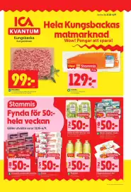 ICA Kvantum reklamblad vecka 36 Sida 1: Klipp! Rapsolja €16,67, Stammis Färgmixtomater i ask €50,00