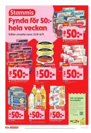 ICA Kvantum reklamblad vecka 36 Sida 2: Läsk Trocadero Loka crush Champis €50,00, Ica bacon €50,00