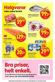 Nya Pulsen reklamblad vecka 35 Sida 14: Actimel XXL €29,95, Ullmo kräftor €99,00