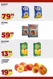 Rinkeby Matcenter reklamblad vecka 35 Sida 3: Nektariner persikor €19,95, Rena tvättmedel €59,95