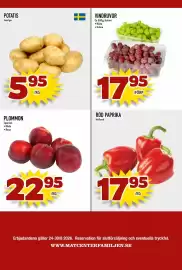 Rinkeby Matcenter reklamblad vecka 35 Sida 8: Potatis €5,95, Pломмон €22,95
