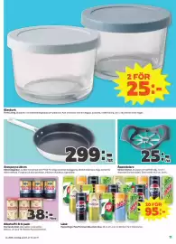 Coop Konsum reklamblad vecka 35 Sida 11: Köksträdgården stekpanna €299,00, Glasburk €25,00