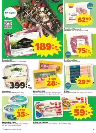 Coop Konsum reklamblad vecka 35 Sida 3: Tulip bacon/stekfläsk €28,00, Naturkött lammracks €399,00