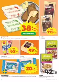Coop Konsum reklamblad vecka 35 Sida 8: Bregott €38,00, Paulüns granola €42,00
