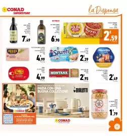 Volantino Conad Superstore Pagina 21: Insalata mediterranea Mareblu €2,49, Polpa di pomodoro datterini Mutti €2,59