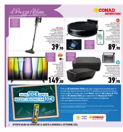 Volantino Conad Superstore Pagina 30: LG SMART TV €149,00, Stampante multifunzione Deskjet €39,90