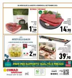 Volantino Conad Superstore Pagina 32: Fettine di coscia di bovino adulto Percorso Qualità Conad €14,90