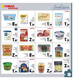 Volantino Conad Superstore Pagina 7: Würstel di pollo Wüberone Wüber €0,99, Burrata di Bufala Sapori&Dintorni €1,89