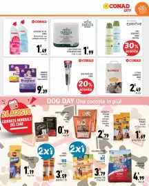Volantino Conad City Pagina 17: Carta igienica maxi verso natura €1,99, Lettiera assorbente Conad €2,49