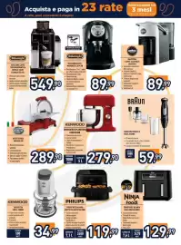 Volantino Unieuro Pagina 23: Lavazza macchina caffè a capsule Jolie Evo €89,99, Kenwood impastatrice planetaria €279,90