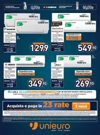Volantino Unieuro Pagina 30: Condizionatore dualsplit daikin dual9+12 €1.299,00, Bosch condizionatore monosplit €349,90