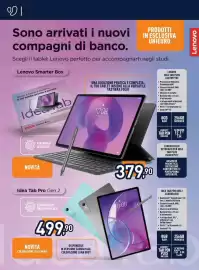 Volantino Unieuro Pagina 34: Idea Tab Pro Gen 2 €499,90, Lenovo Smarter Box €379,90