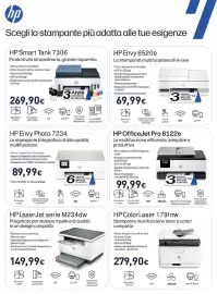 Volantino Unieuro Pagina 40: HP OfficeJet Pro 8122e €99,99, HP Envy Photo 7234 €89,99