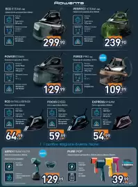 Volantino Unieuro Pagina 44: Pure Pop stiratore verticale portatile €39,99, Aerosteam Elite stiratore verticale €129,99