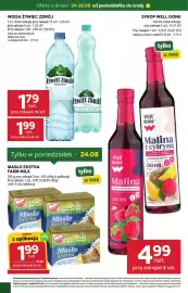Stokrotka gazetka Strona 4: Syrop o smaku malinowo-cytrynowym Well Done €4,99, Woda niegazowana Żywiec Zdrój €1,79