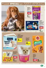 Volantino Carrefour Express Pagina 15: Vitakraft Tappetini Igienici €3,99, Snack Cani Gusto Manzo Carrefour Conf. 5 pz €1,29