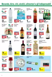 Volantino Carrefour Express Pagina 6: Birra Moretti in Lattina €1,59, Acqua Naturale Levissima €0,50