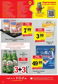 Gram Market gazetka tydzień 35 Strona 2: Mięso mielone z indyka na kotlety Indykpol €7,99, Kapsułki do zmywarki Finish €49,99
