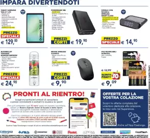 Volantino Esselunga | Scuola e Colazione Pagina 15: Powerbank SBS €19,90, Mouse wireless Vivanco €9,90