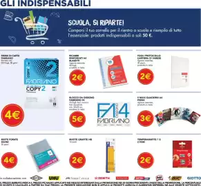 Volantino Esselunga | Scuola e Colazione Pagina 2: Risma di carta Fabriano €4,00, 5 maxi quaderni a4 pigna €3,00