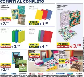 Volantino Esselunga | Scuola e Colazione Pagina 7: Copertina ad anelli Nature Flowers Pigna €3,00