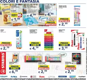 Volantino Esselunga | Scuola e Colazione Pagina 9: Marcatore Pentel €3,00, Penna Pilot €2,79