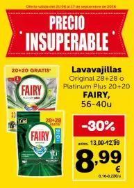 Folleto Masymas Página 2: Fairy - lavavajillas original 28+28 o platinum plus 20+20 €8,99