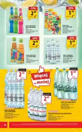 Arhelan gazetka Strona 14: Woda Cisowianka €1,49, Napój Kubus Play €2,49